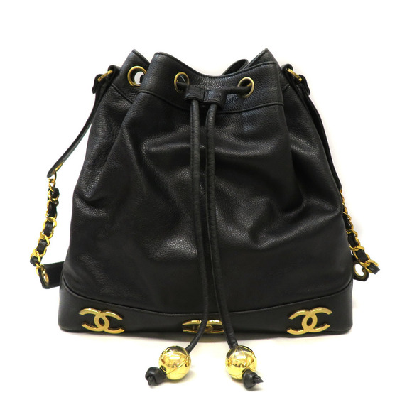 Chanel Black  Skin Coco Caviar Bag Chain Shoulder - Picture 1 of 16
